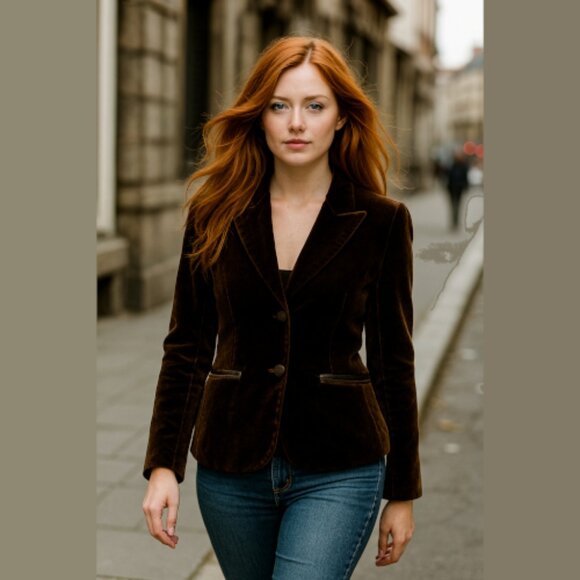 NWT Le Redoute Velvet Blazer - Picture 2 of 8